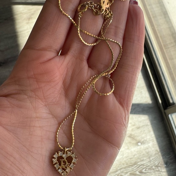 Authentic Dior Crystal Heart Necklace - Picture 6 of 7